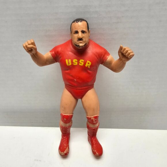 Vintage WWF Nikolai Volkoff USSR Action Figure Rubber Wrestler 8" 1984 80s - Picture 1 of 11